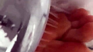 Hungarian Babe Removes Nylon In Shower