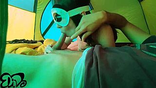 ugh, this soft titted babe sucks it so good in the tent, ya know?