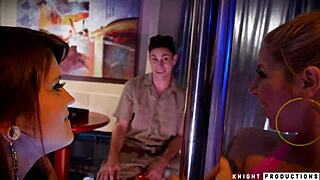 Raquel Roper and Ryan Riesling say, 'We're slutty strippers ready to suck and fuck big cocks'