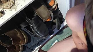 blindfolded twink giving me a blowjob