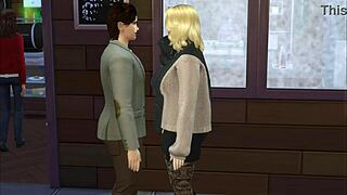 Guy Fucks Girl In Bathroom During Coffee With Friend