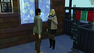 Guy Fucks Girl In Bathroom During Coffee With Friend