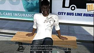 3D animated big tits and ass bouncing while playing basketball