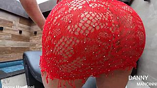 Girlfriend twerks her ass in dress without panties, bisexual fun.