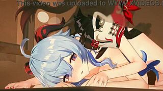 哟，看甘雨和绯烟在火辣女同性恋动作中！🔥