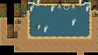 tanned girl natsuki hentai game ep 28 she squirt all over the place in the public bath