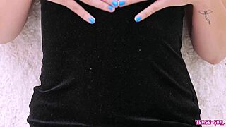 Super hot blonde teen 18+ on sofa with father in law