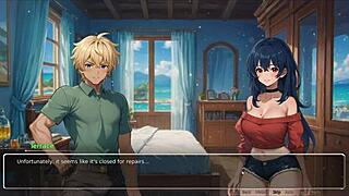 Curvy exhibitionist girlfriend confesses in romance hentai game episode 4