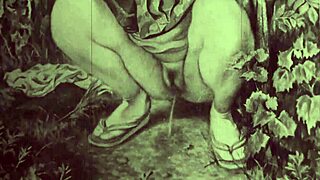 Vintage erotiske tegninger med retro anime stil i detaljerede skitser