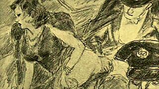 Vintage erotiske tegninger med retro anime stil i detaljerede skitser