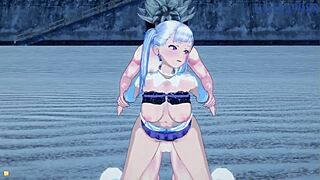 Noelle Silva and Secre Swallowtail in wild sex with Asta - Black Clover hentai!