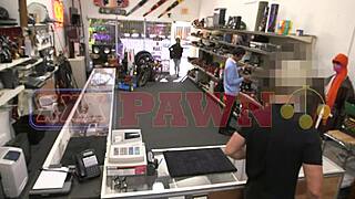 Intensive Bimbo Gets Rammed in Store Contest
