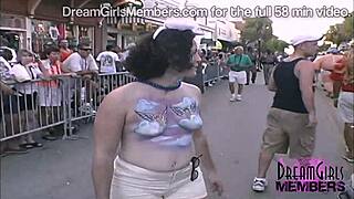 Exhibitionist Wives and Girlfriends Flash Tits at Fantasy Fest