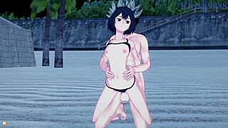 Noelle Silva and Secre Swallowtail in wild sex with Asta - Black Clover hentai!