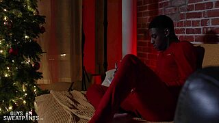 dude, christmas creampie with muscular gay bareback action