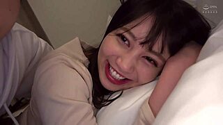 Tall Japanese girlfriend with soft white skin rides hard in steamy hotel reunion