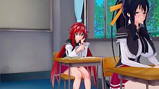 Koneko and Xenovia in Lesbian Action, HS DxD NTR Madness. See the Full 1hr Movie!