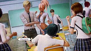 Waifu academy features brooke scott in nude scenes and porn game play