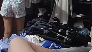 Hey, sharing a room with my stepsister has some crazy perks, you gotta see this! 😜