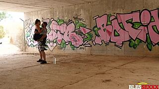 she goes for a run and i go running on her big tits in the outdoor blowjob scene