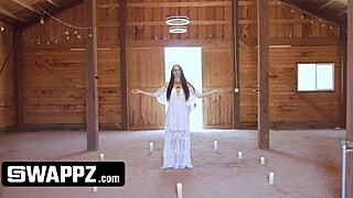 Stepmom and Stepson Share Tense Handjob and Deepthroat