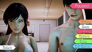 Waifu academy features brooke scott in nude scenes and porn game play