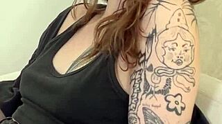 Canadian blonde gives deep rimjob and swallows cum.