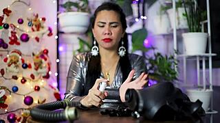 black latex gloves fetish asmr with rubber details