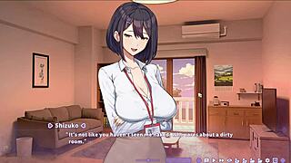 Summer Clover's hentai boss Shizuko in missionary lovey dovey?