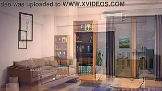 Summer Clover's hentai boss Shizuko in missionary lovey dovey?