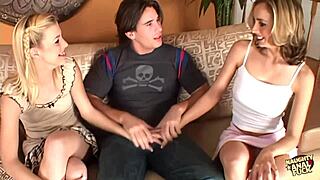 Blondes Skip Exams for Wild Anal Threesome with French Stud