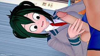 froppy visits infirmary in uniform for adult pajas