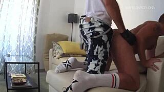 Bareback fuck with skinhead dominant 😈