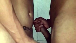 i sucked the sexy twink's big black cock secretly after his soccer game