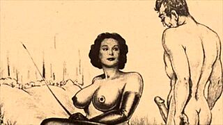 Vintage Erotic Drawings with Seductive Retro Charm