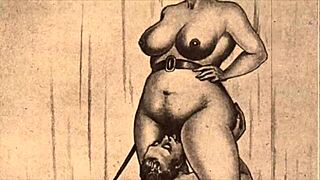 Vintage Erotic Drawings with Seductive Retro Charm