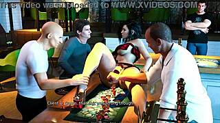 Anna Exciting Affection 22 - Playing Game in Bar - 3D Porn Games Adult Games