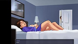 summertime saga - caught jerking by busty stepmom