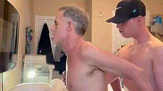 hot daddy fucking his gay partner in suggestive scene