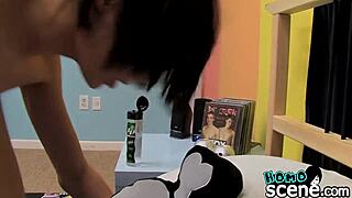 Two Emo Twinks Engage in Hardcore Rough Anal Sex After Intense Making Out and Blowjob