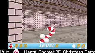 Hentai shooter game at a 3d christmas party
