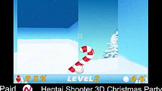Hentai shooter game at a 3d christmas party