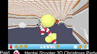 Hentai shooter game at a 3d christmas party