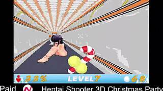 Hentai shooter game at a 3d christmas party