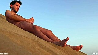 feeling the rush of a risky blowjob on the nudist beach.