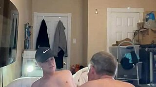 hot daddy fucking his gay partner in suggestive scene