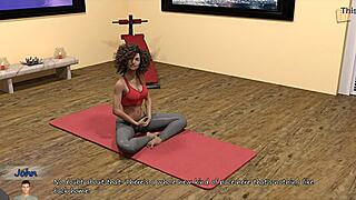 Gorgeous Gina gropes her big ass through yoga pants intensely