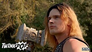 Tyler berg malik delgaty felix fox and sir peter turn battle into twink orgy