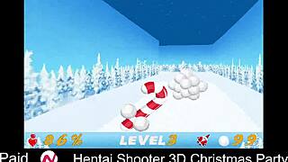 Hentai shooter game at a 3d christmas party