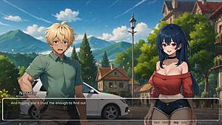 Bluring the Walls Hentai Game Ep 2: Horny Girlfriend Rips Shirt Off in Wild Lust.